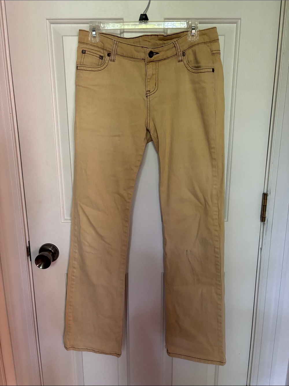 Prana Women's Tan mid rise straight leg jeans size 10